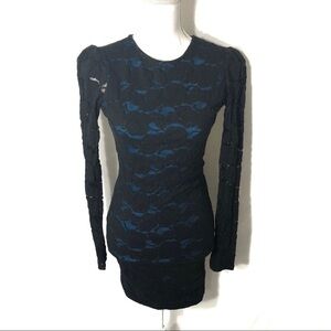 Pencey Black Lace Dress Sz 2 Long Sleeve Women’s